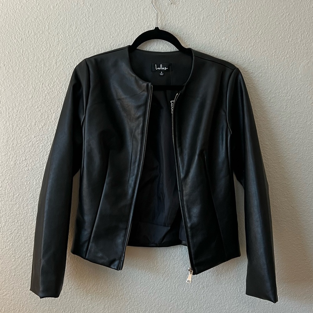 Black leather jacket- Lulu’s